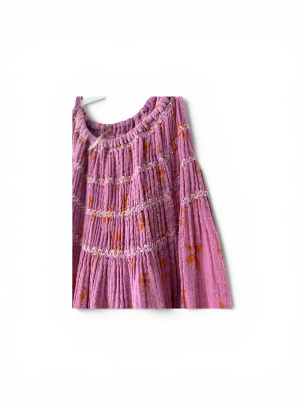 Free People Azure Maxi Dress Floral Printed Sleeveless Smocked Pink S - Picture 6 of 7